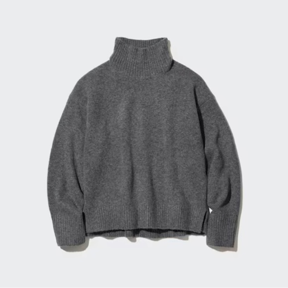 Uniqlo SOUFFLE YARN LONG SLEEVE HIGH NECK SWEATER - Picture 2 of 5